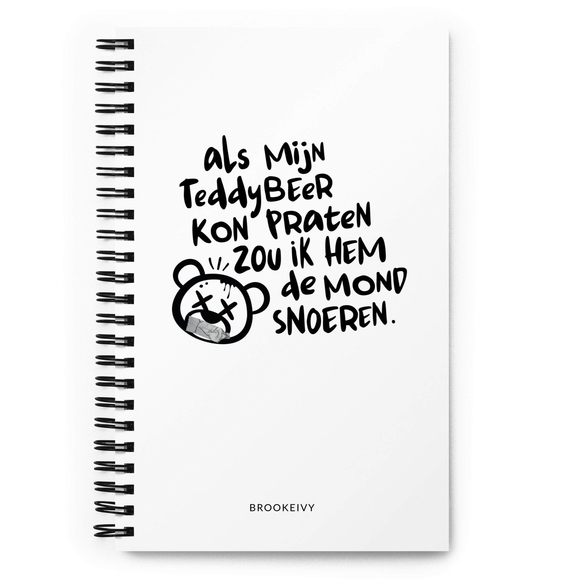 Teddy shhh - Spiraal Notitieboek